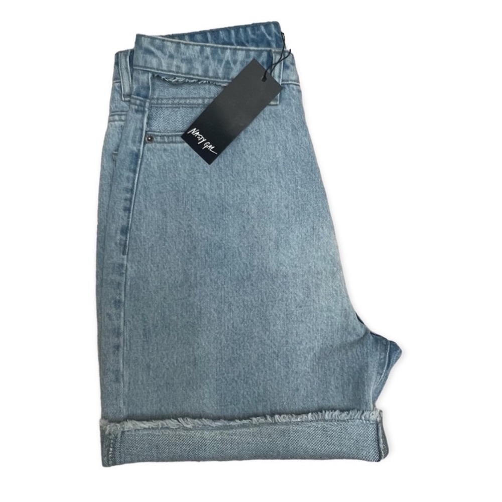 NWT Nasty Gal Cut Out Pocket Jean Shorts - Picture 3 of 7